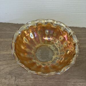 Carnival Glass‎ Bowl Marigold 3" Tall x 7"